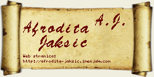 Afrodita Jakšić vizit kartica